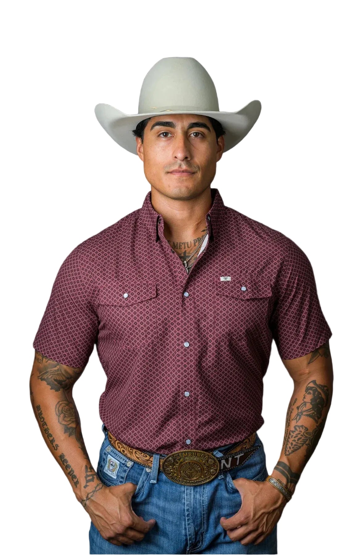 Ferrell "Nicholas" Short Sleeve Men's Pearl Snap Shirt