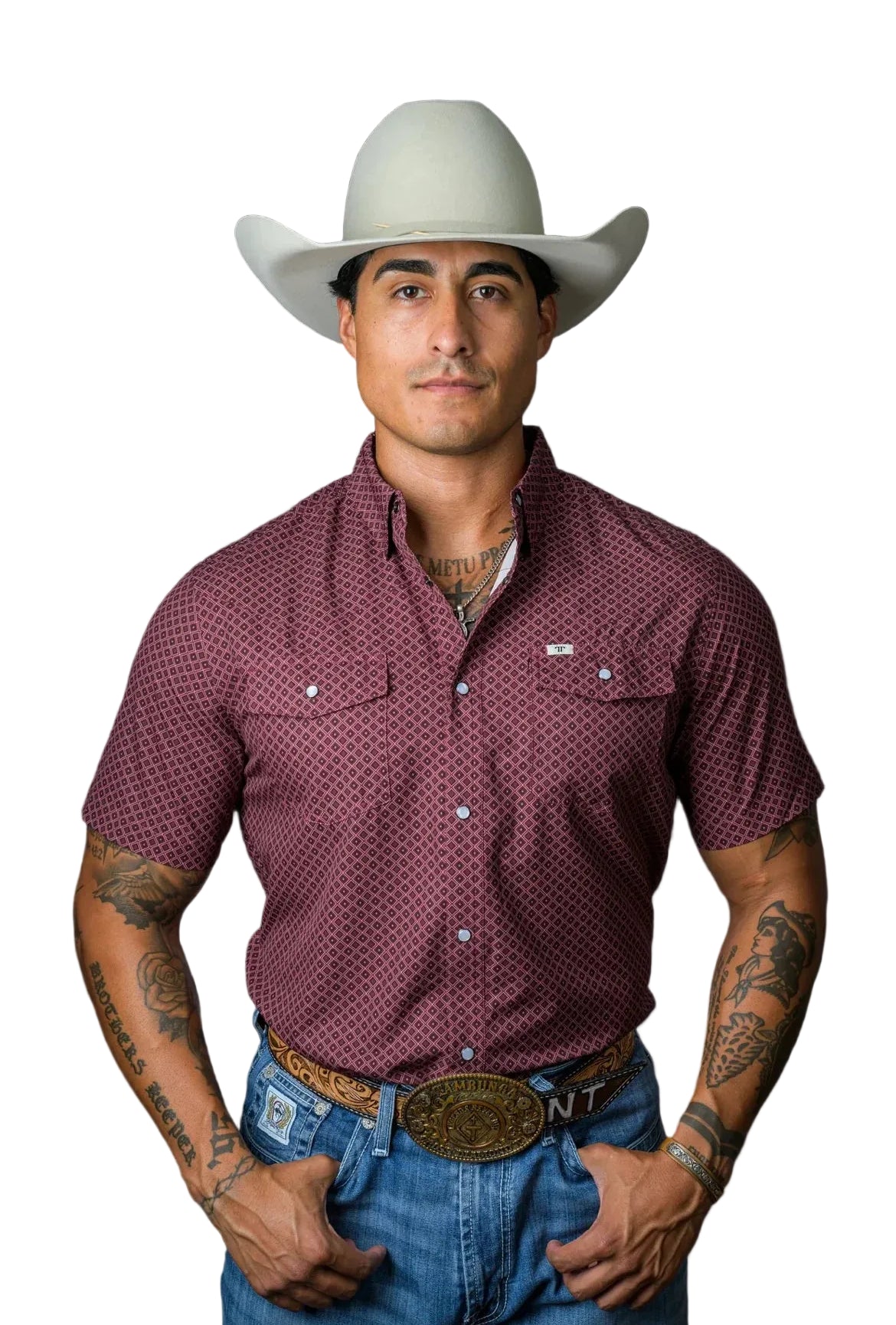 Ferrell "Nicholas" Short Sleeve Pearl Snap Shirt