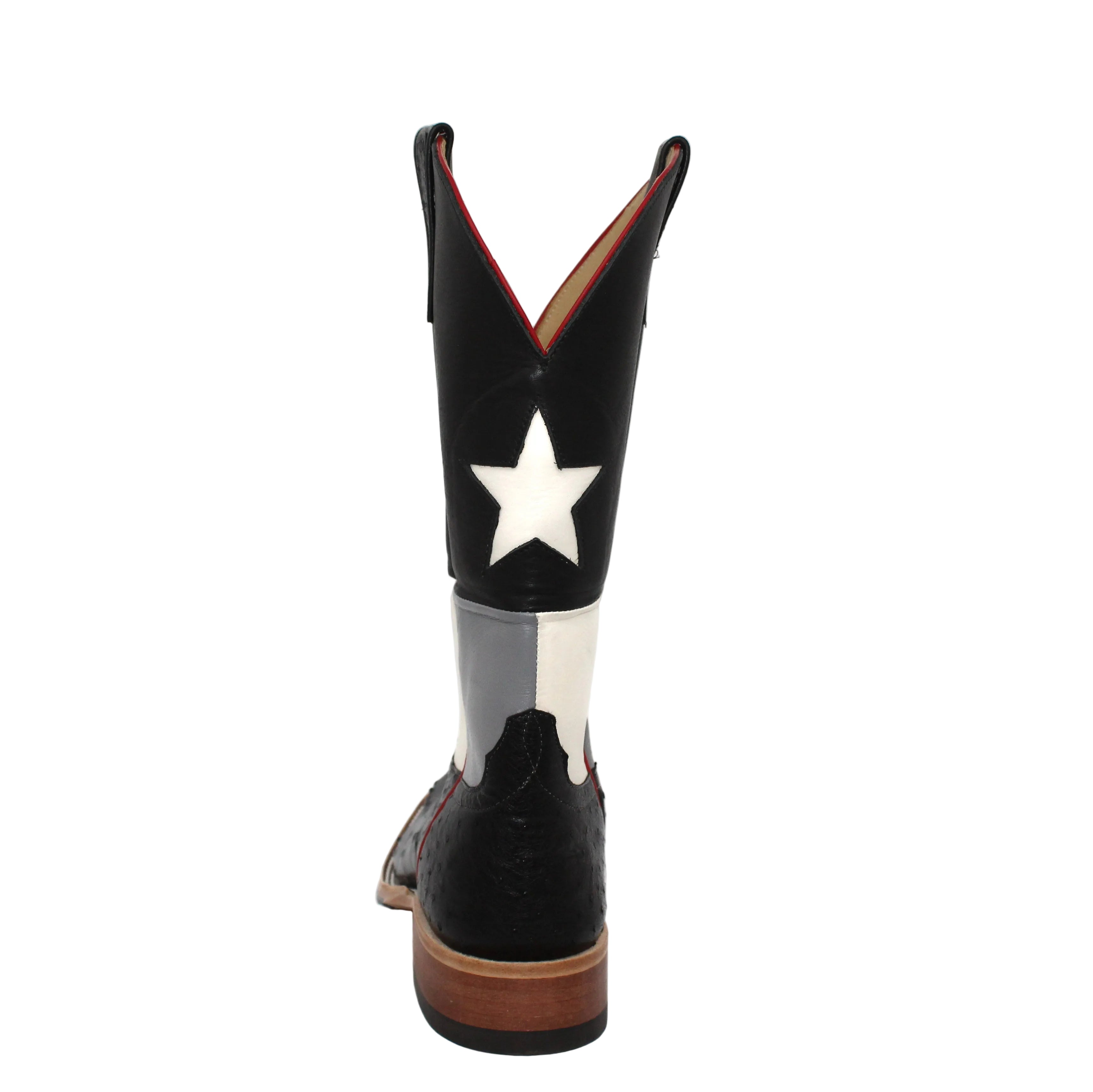 Anderson Bean Exclusive Black Full Quill TX Flag Men's Boot