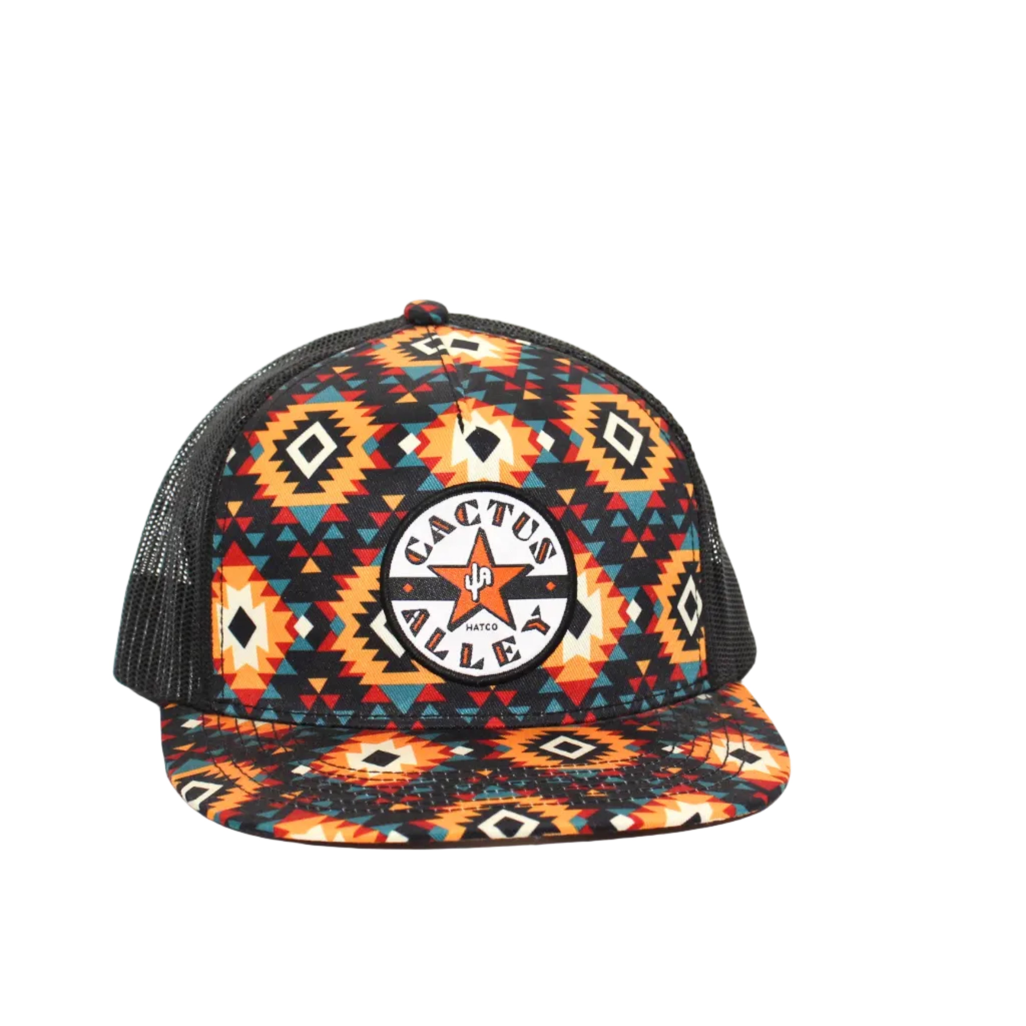 Cactus Alley Orange Aztec Star Patch Cap