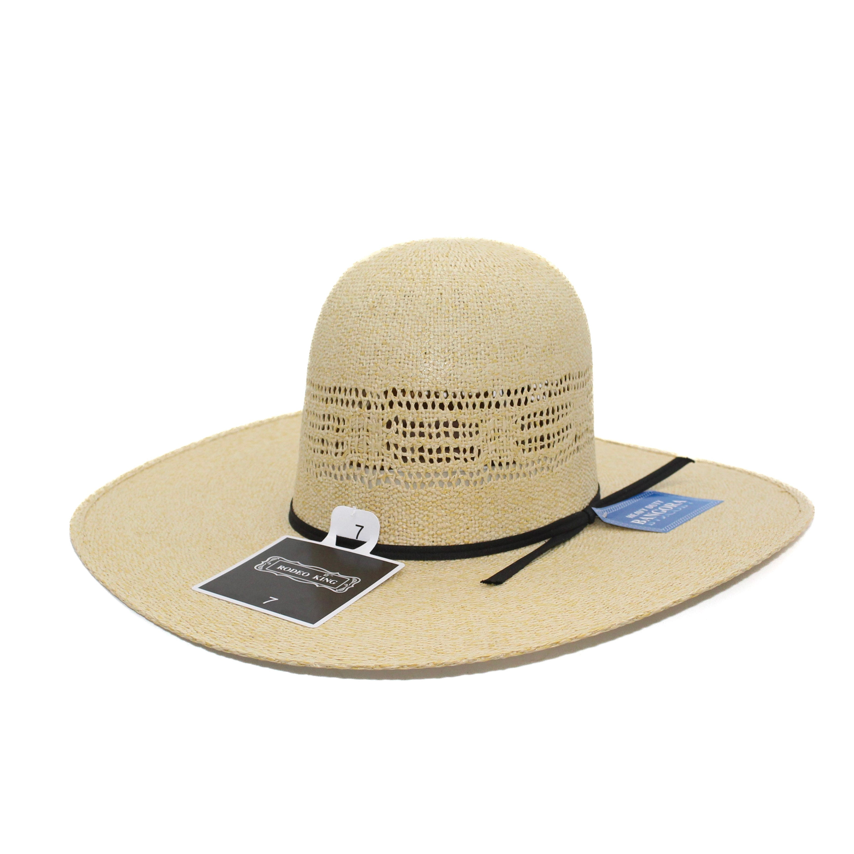 Rodeo King Burlap Bangora Straw Hat