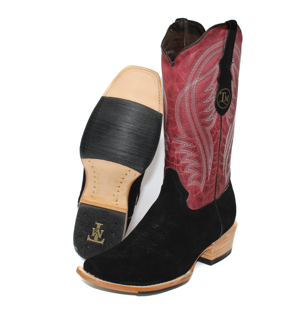 Tanner Mark Black Label Black Roughout Men's Boot