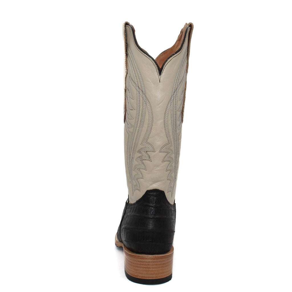 Tanner Mark Black Label Black Caiman Belly Print Men's Boot