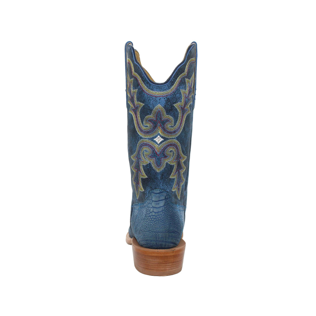 R. Watson Blue Jean Sueded Ostrich Leg Men's Boot