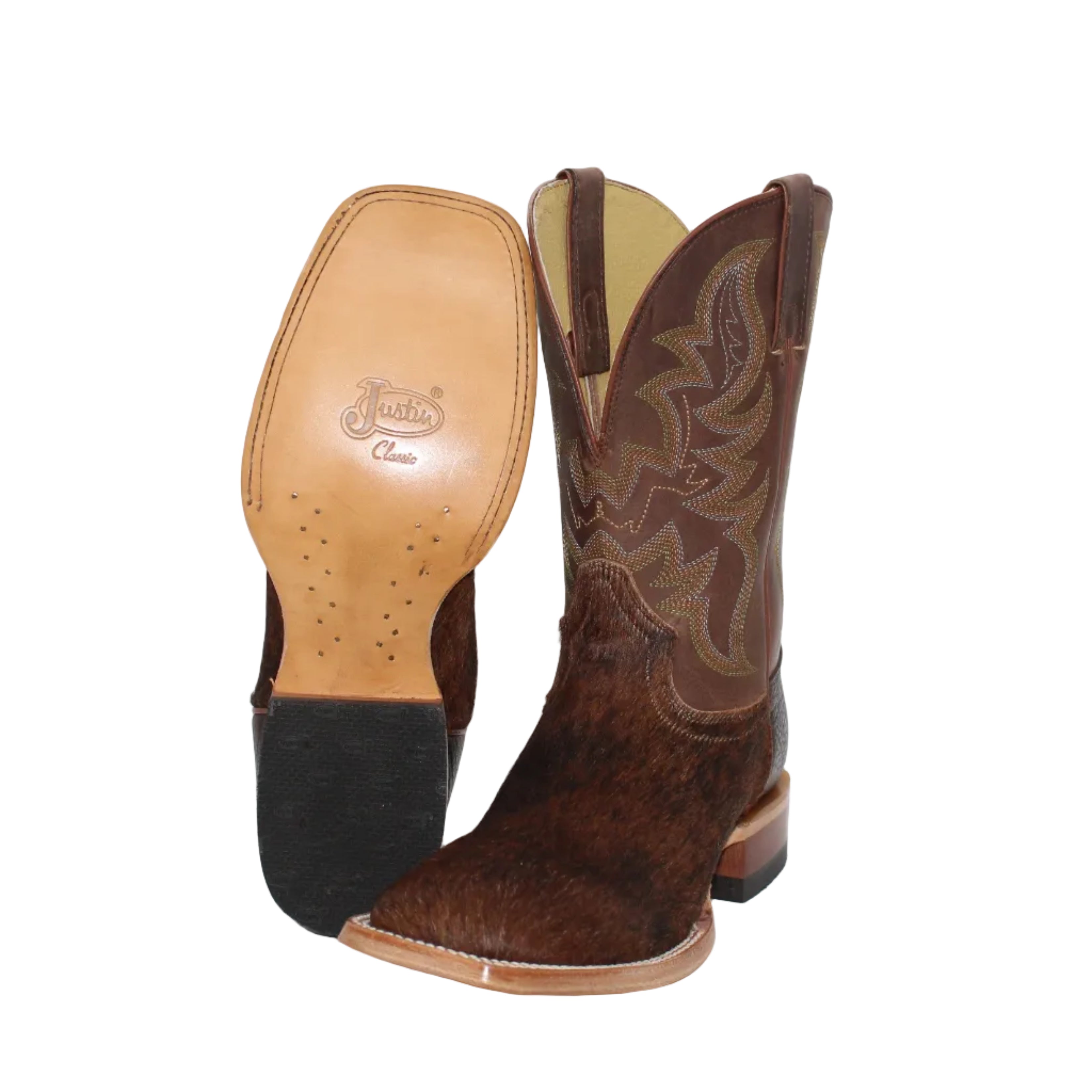 Justin Baron Hair on Cowhide Men's Boot