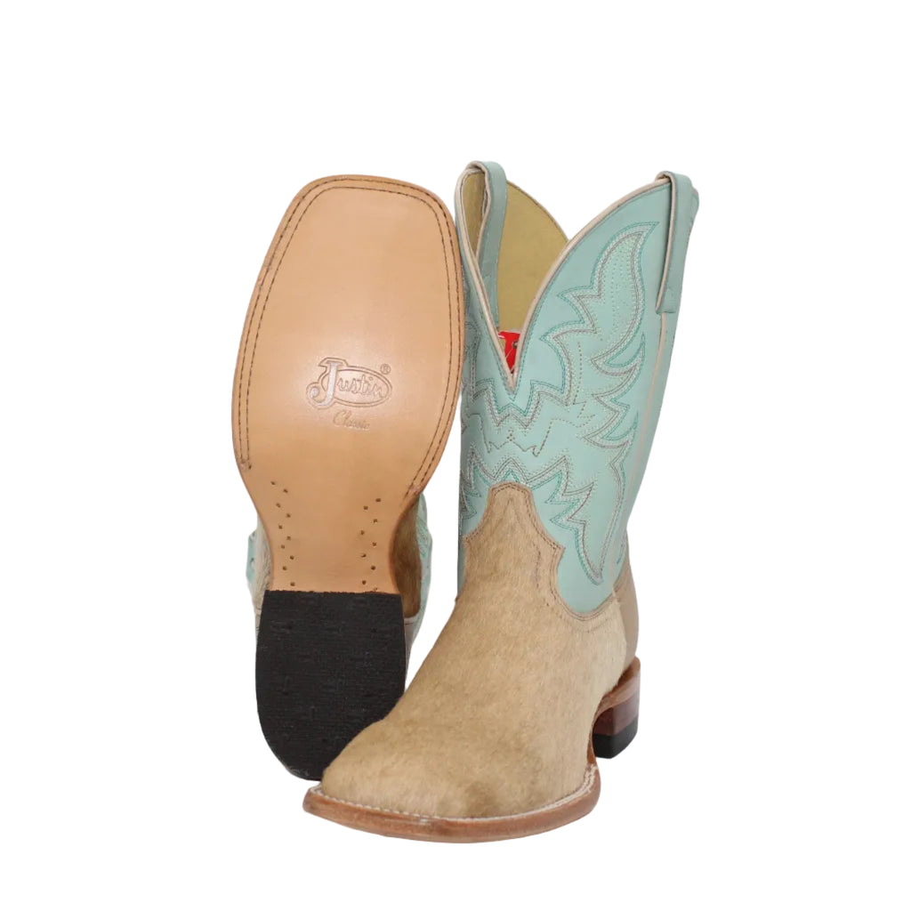Justin Hair on Cowhide Men's Boot
