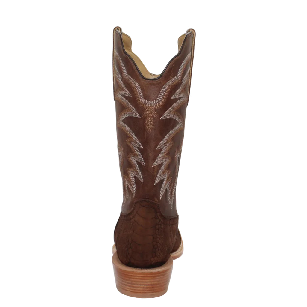 R. Watson Chocolate Sueded Ostrich Leg Men's Boot