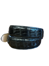 Load image into Gallery viewer, R. Watson Men&#39;s Black Glazed Caiman Belt
