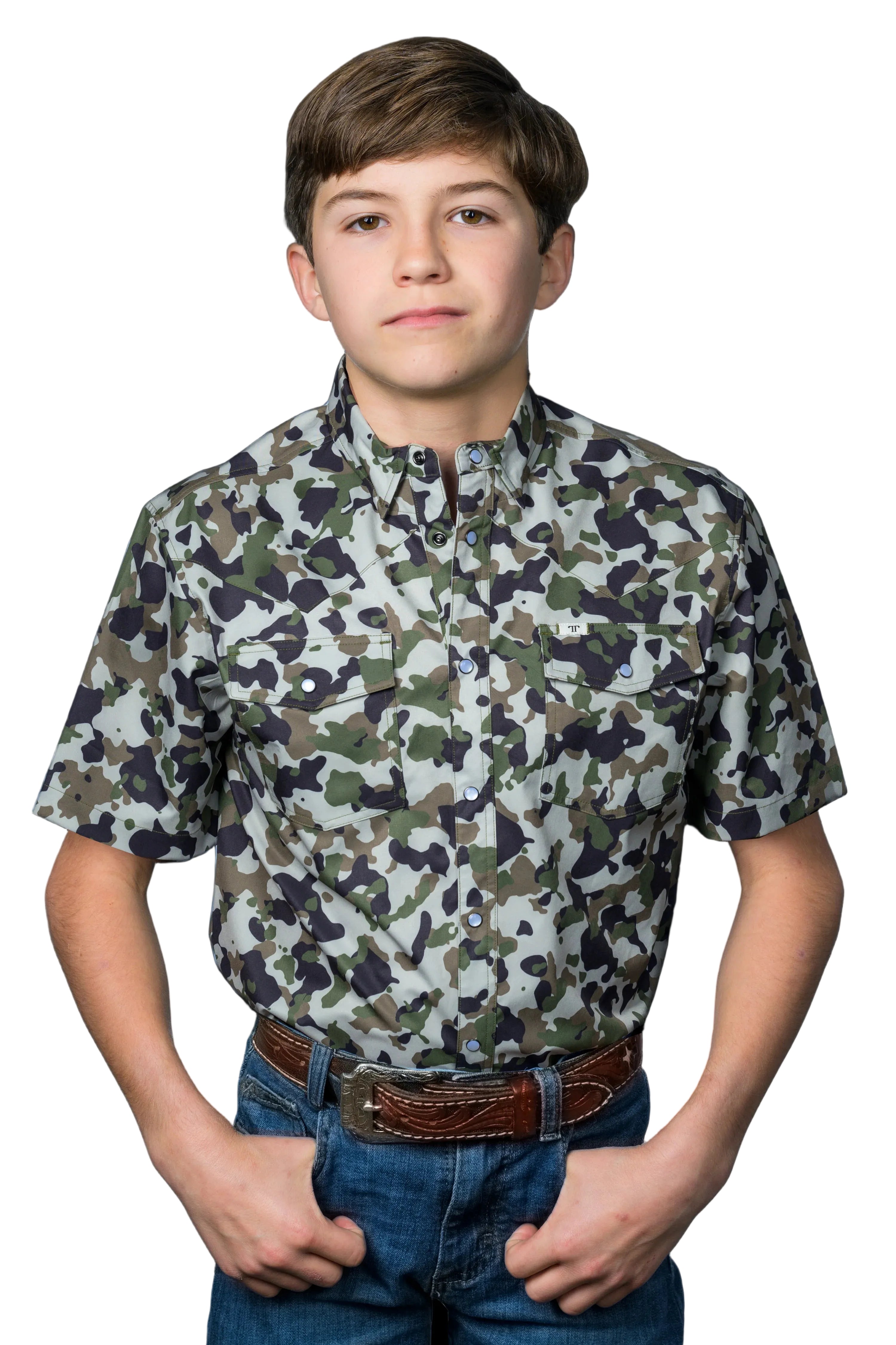 Ferrell "Camo 2.0" Short Sleeve Children's Polo Shirt