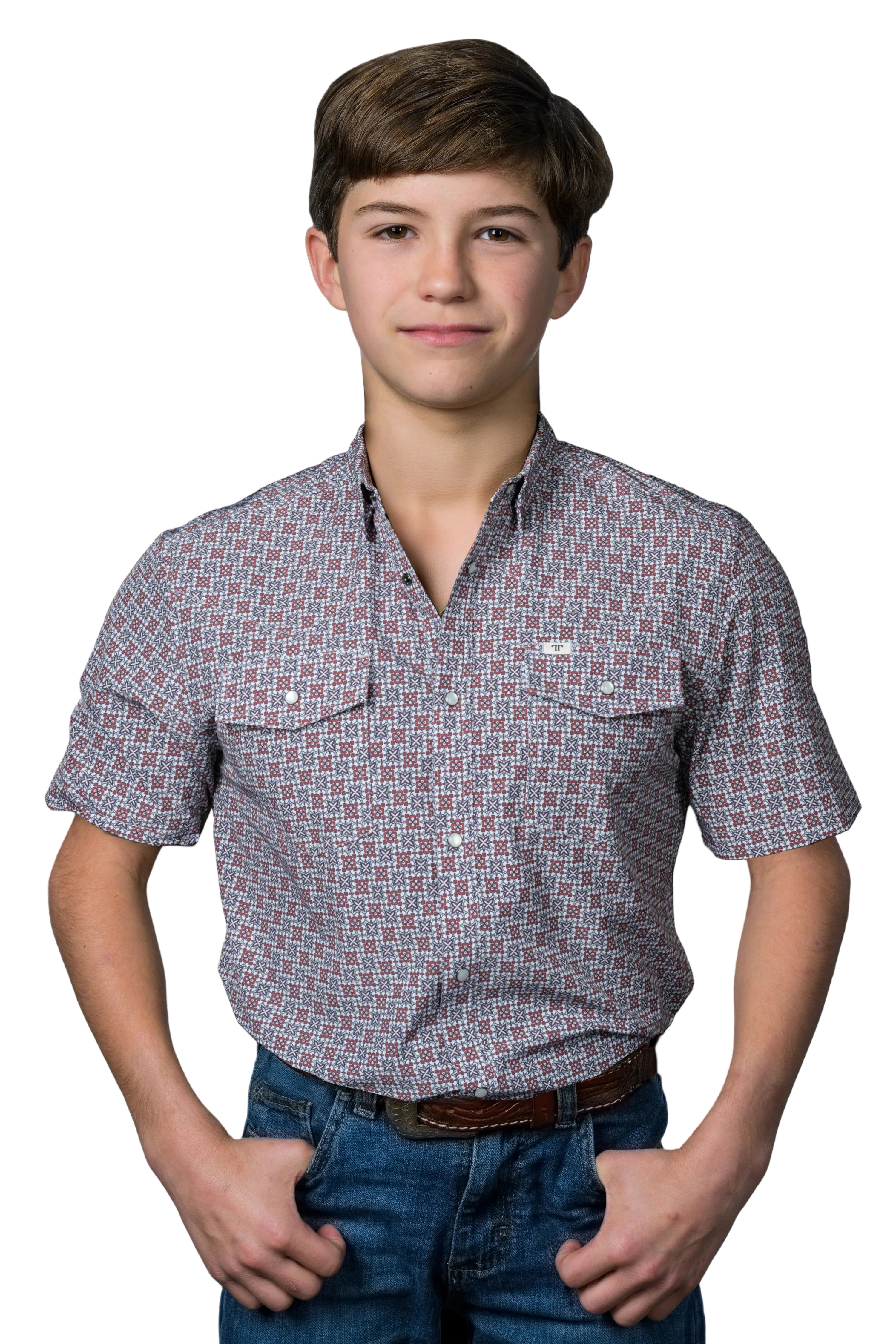 Ferrell "Colton" Short Sleeve Children's Pearl Snap Shirt