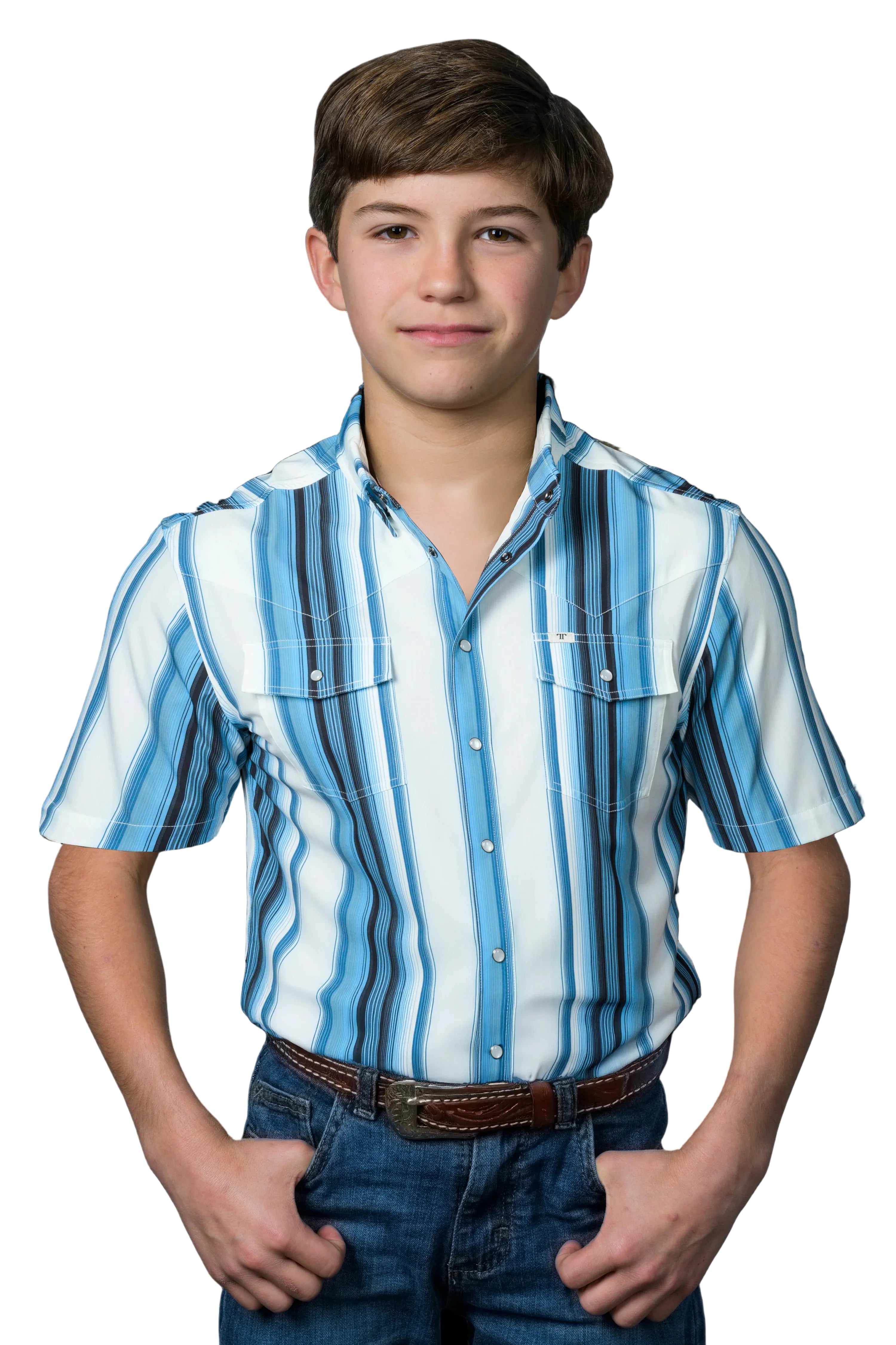 Ferrell "Harrison" Short Sleeve Children's Pearl Snap Shirt