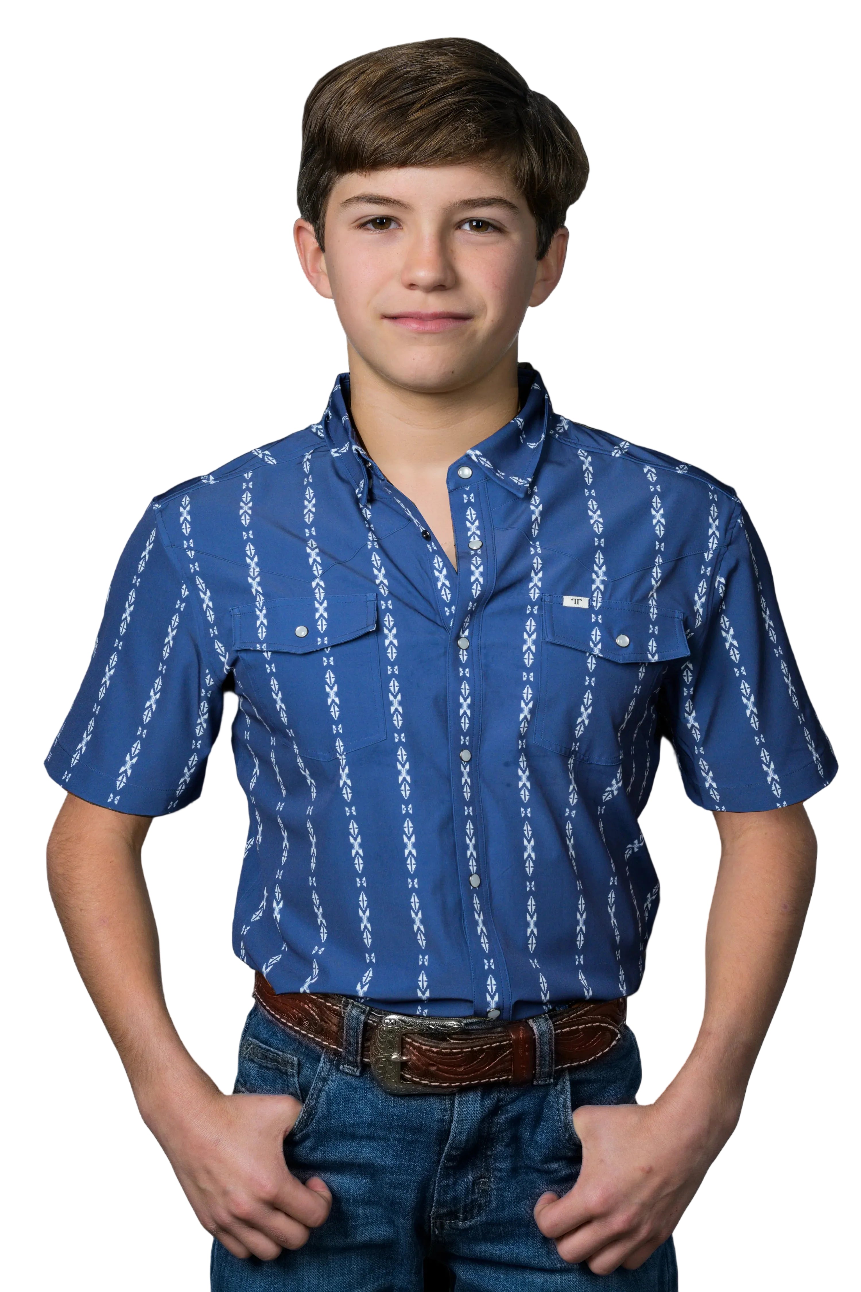 Ferrell "Maverick" Short Sleeve Children's Pearl Snap Shirt