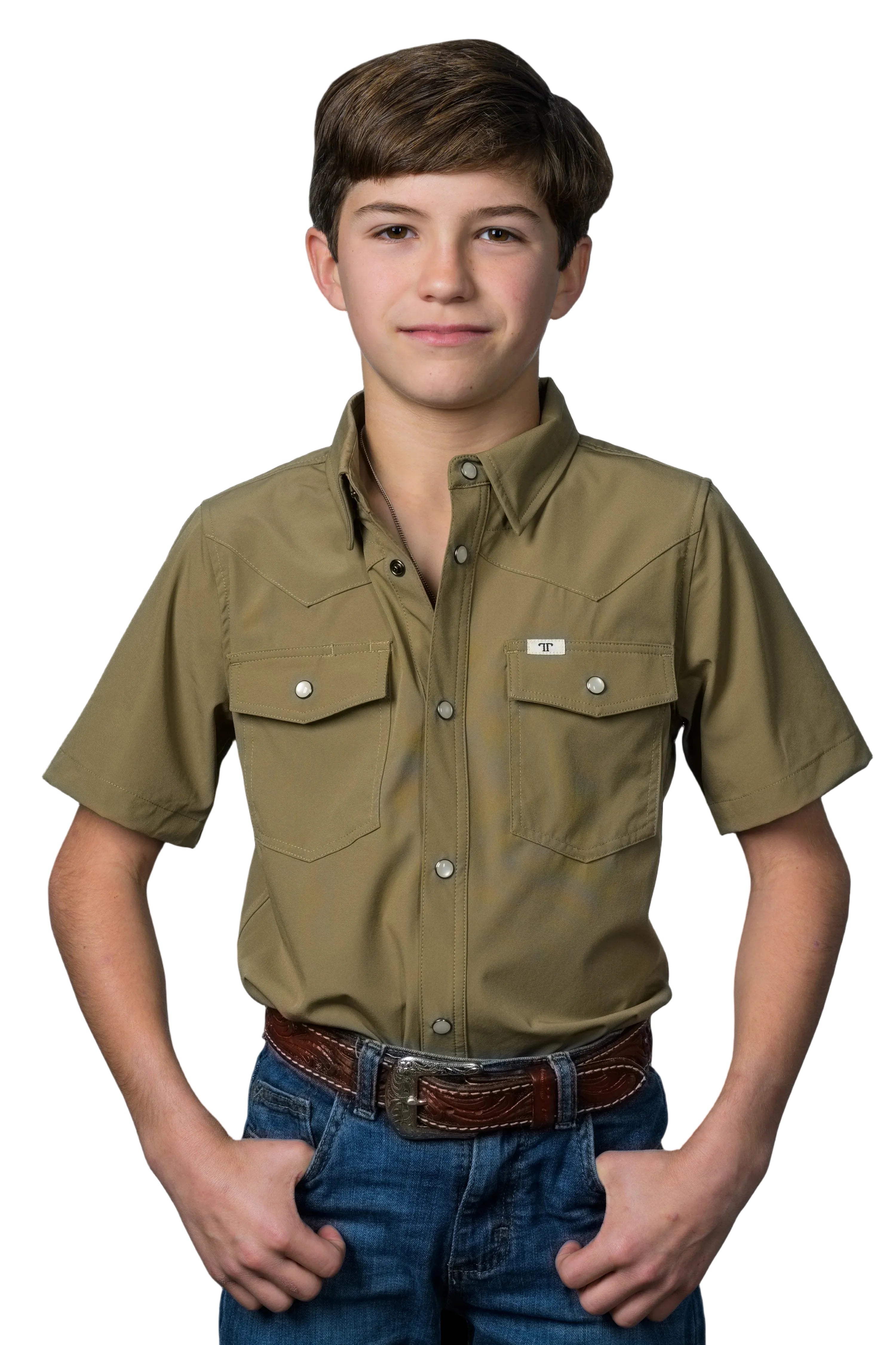 Ferrell "Core" Short Sleeve Children's Pearl Snap Shirt