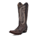 Circle G Dark Brown Embroidered Ladies' Boot