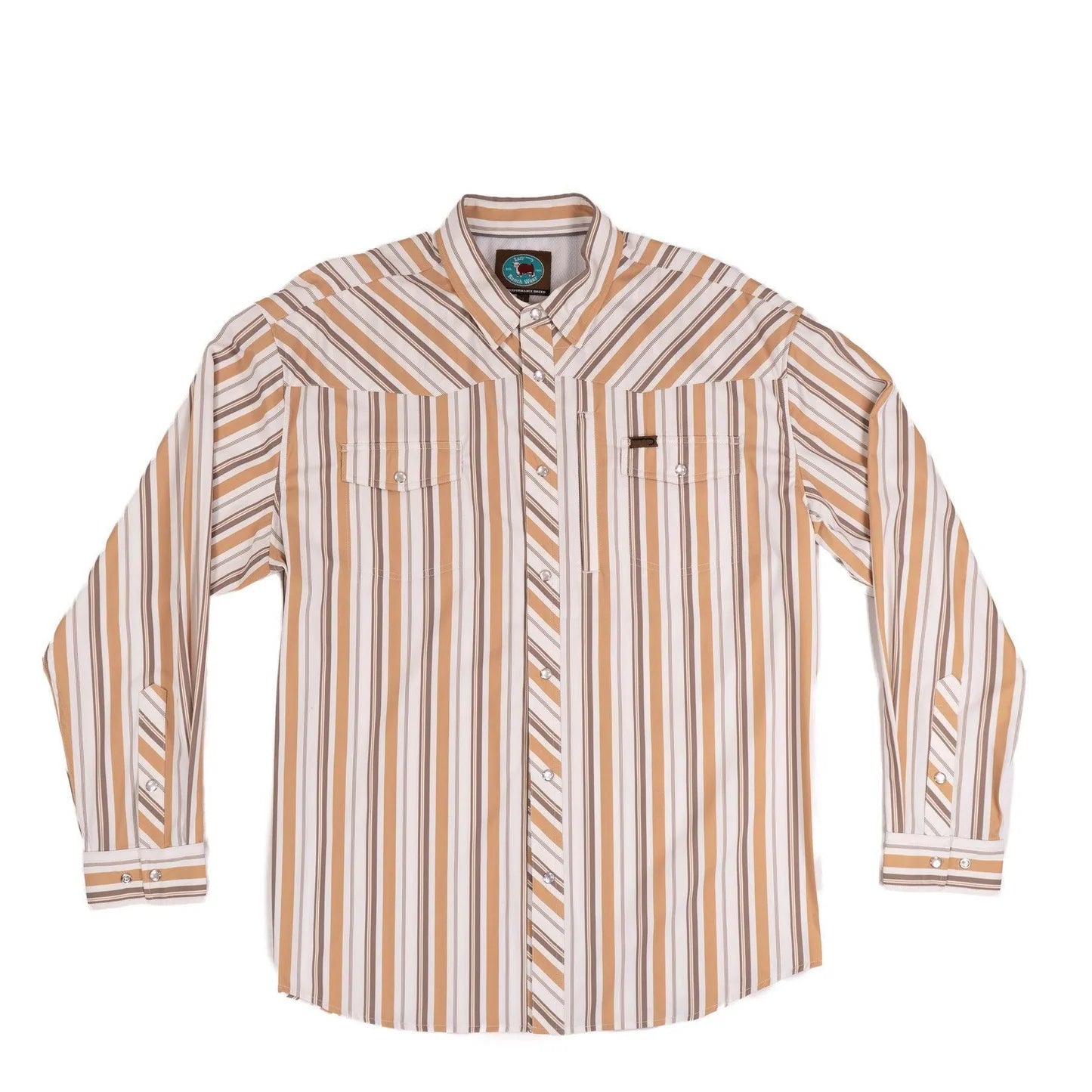 Lazy J Long Sleeve Pearl Snap Stripe Men's Shirt