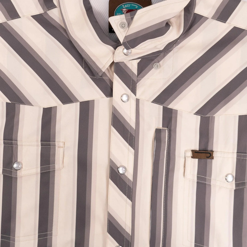 Lazy J Long Sleeve Snap Stripe Men's Shirt