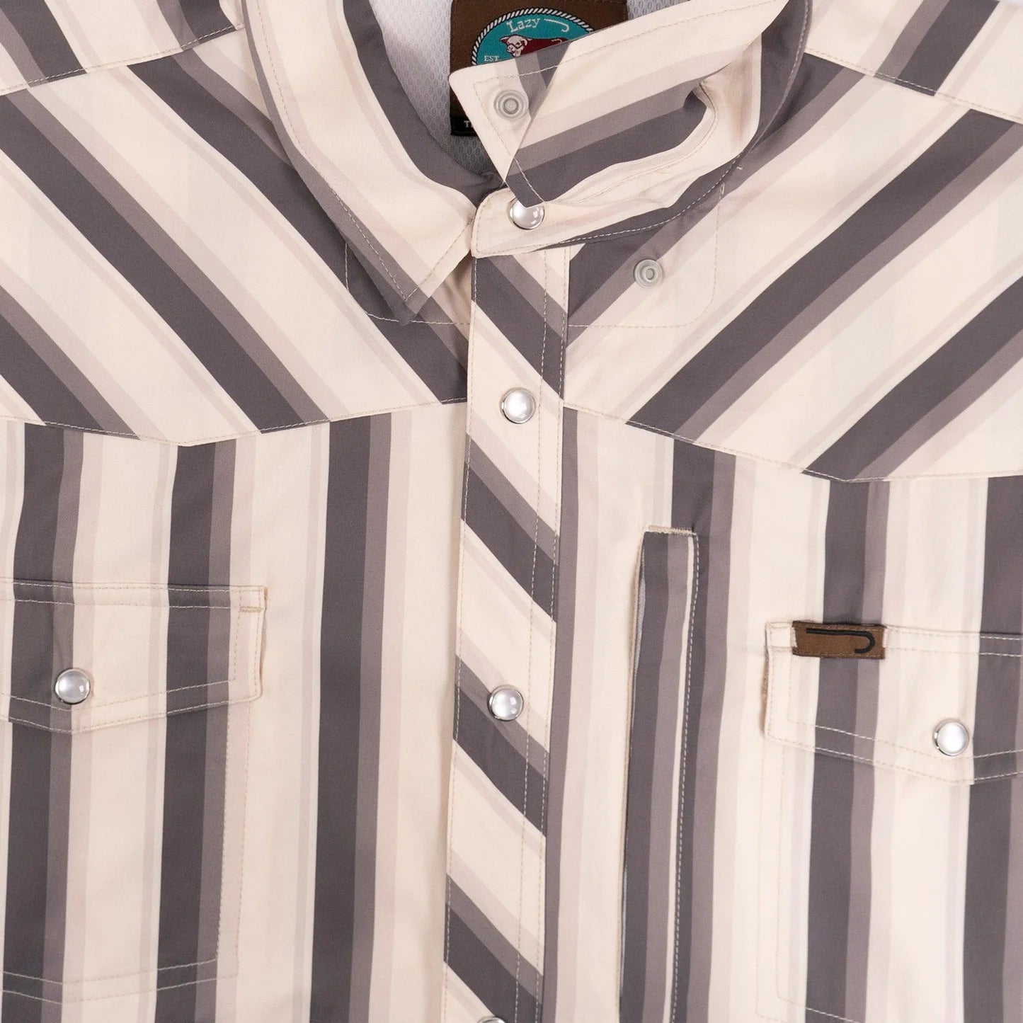 Lazy J Long Sleeve Snap Stripe Men's Shirt