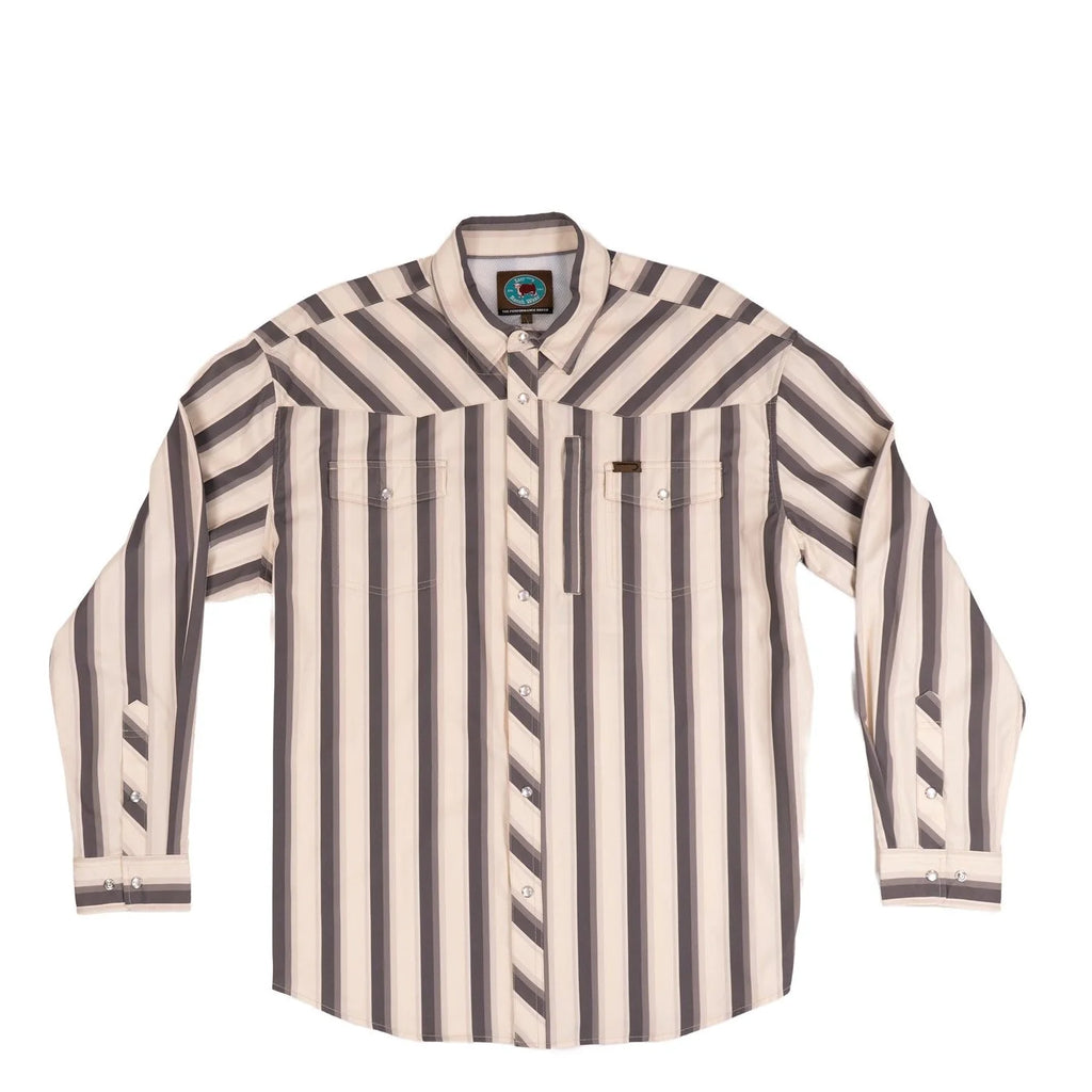 Lazy J Long Sleeve Snap Stripe Men's Shirt