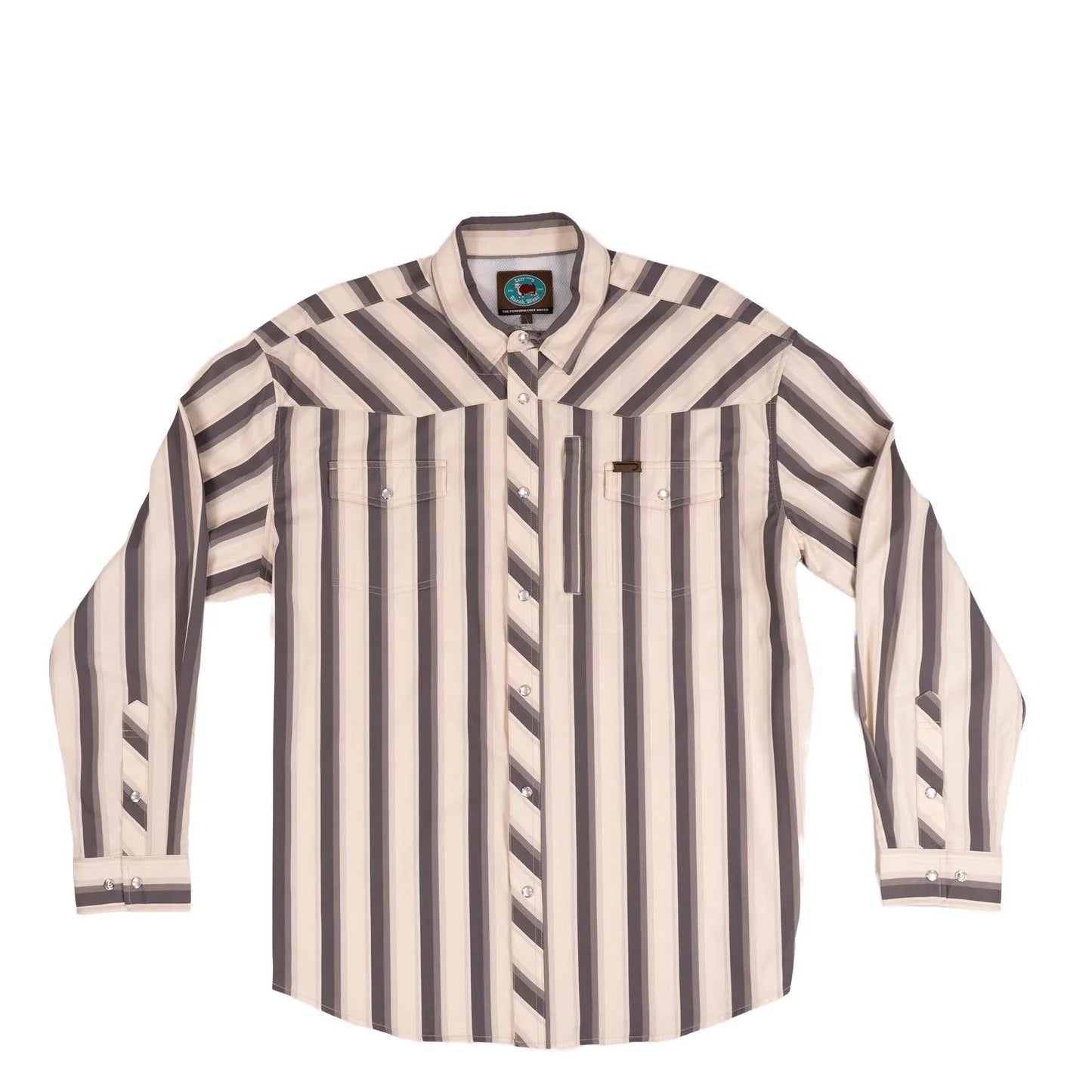Lazy J Long Sleeve Snap Stripe Men's Shirt