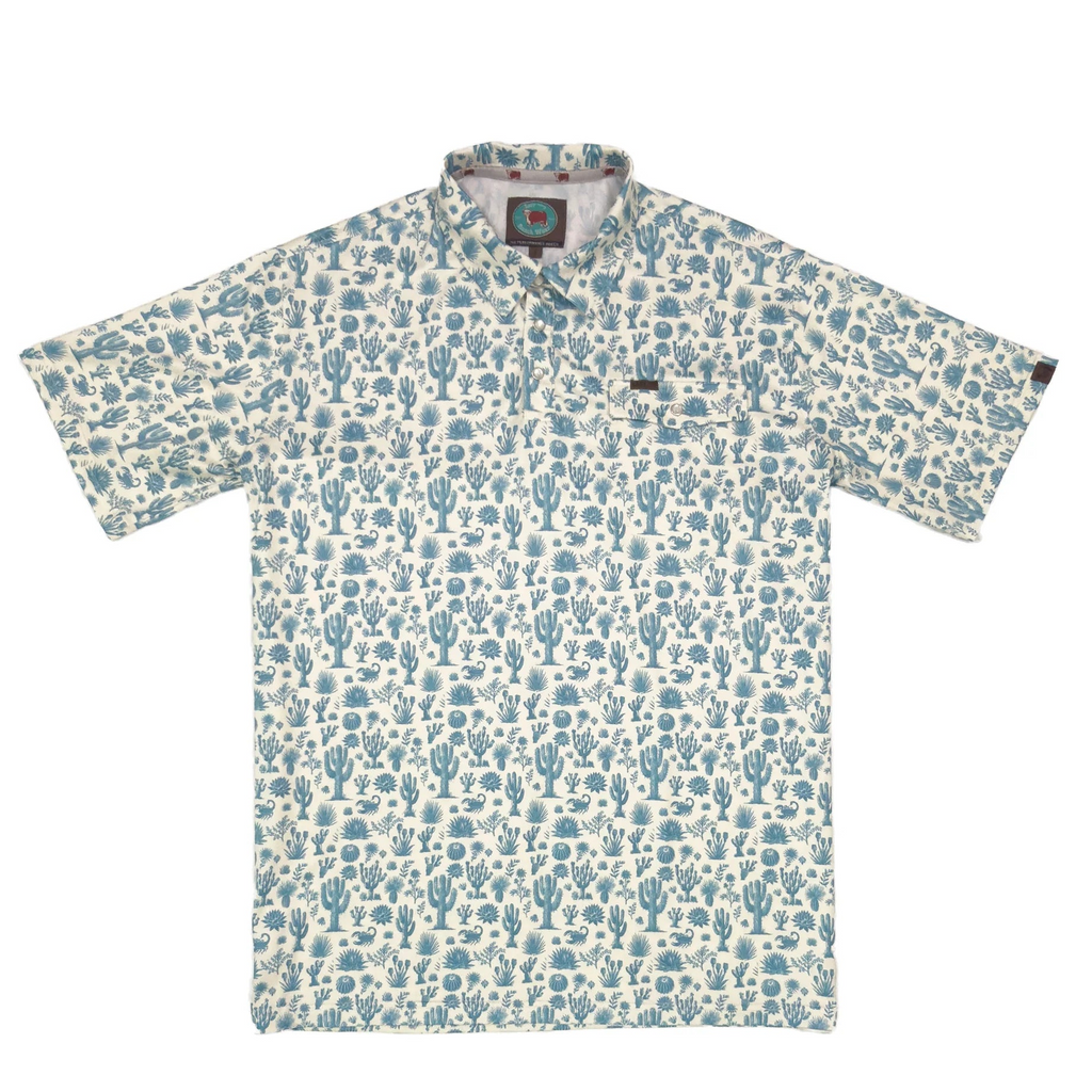 Lazy J Pearl Snap Printed Men's Polo