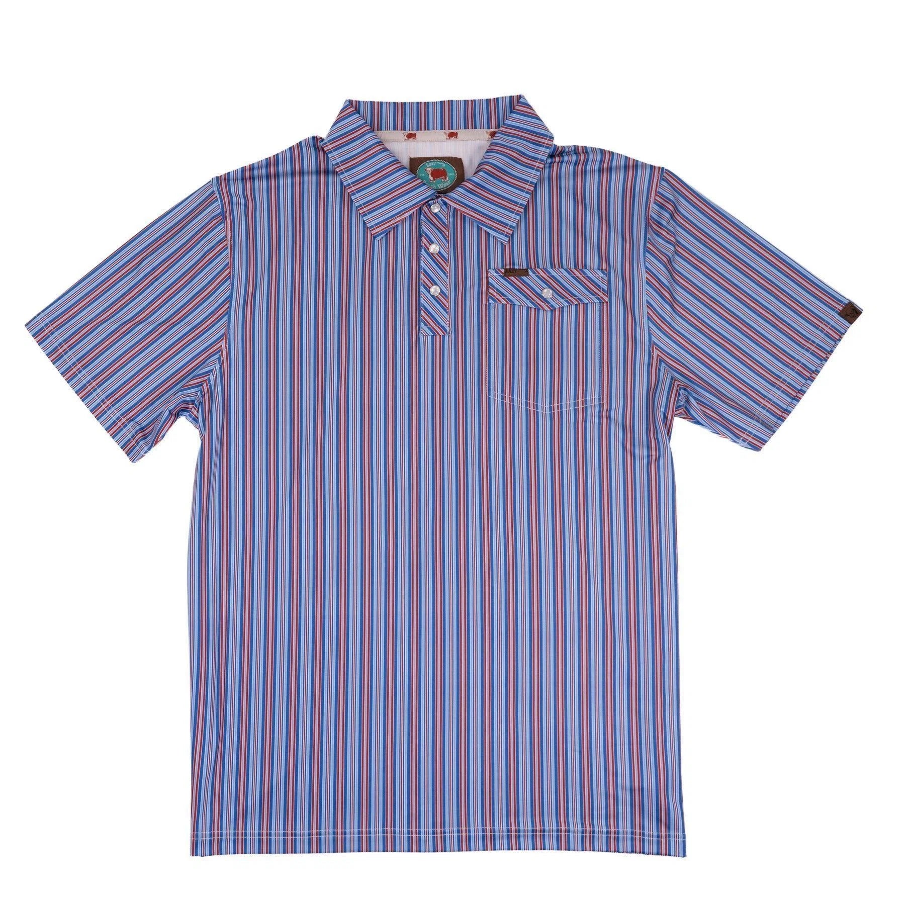 Lazy J Printed Pearl Snap Men's Polo