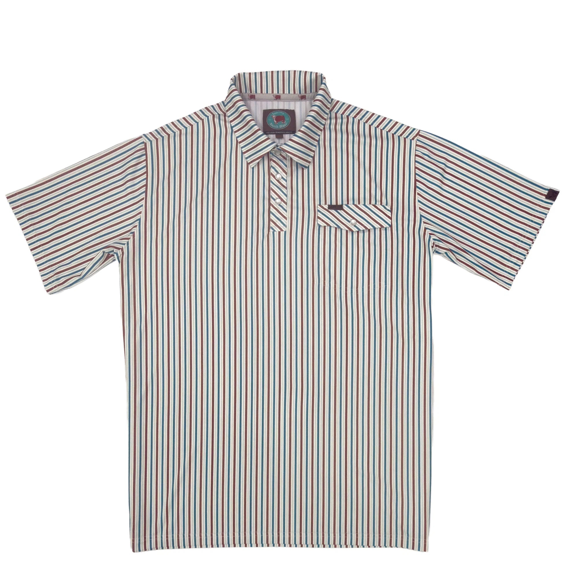 Lazy J Printed Pearl Snap Men's Polo