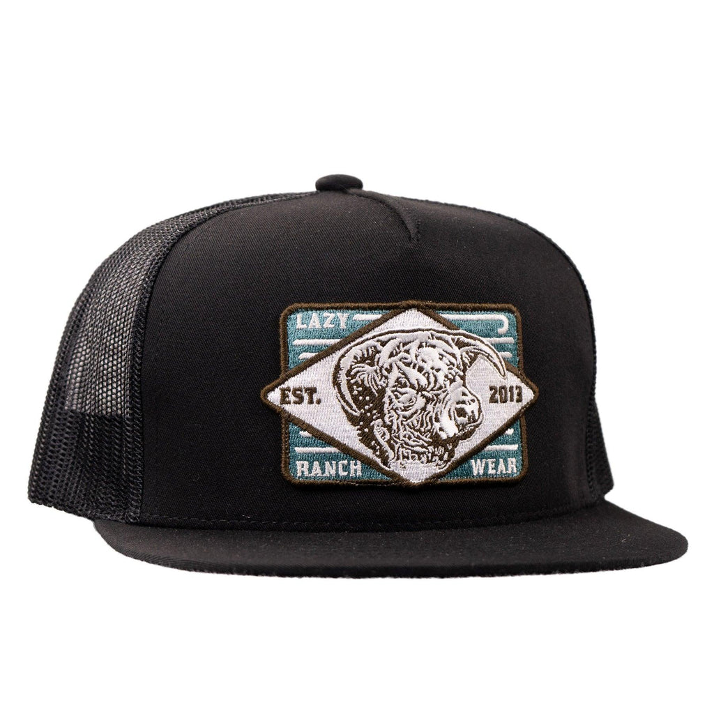 Lazy J Black Iron Horn Youth Cap