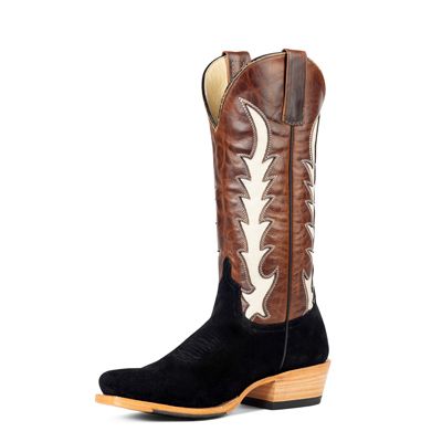 Macie Bean Black Suede & Whiskey Ladies Boot