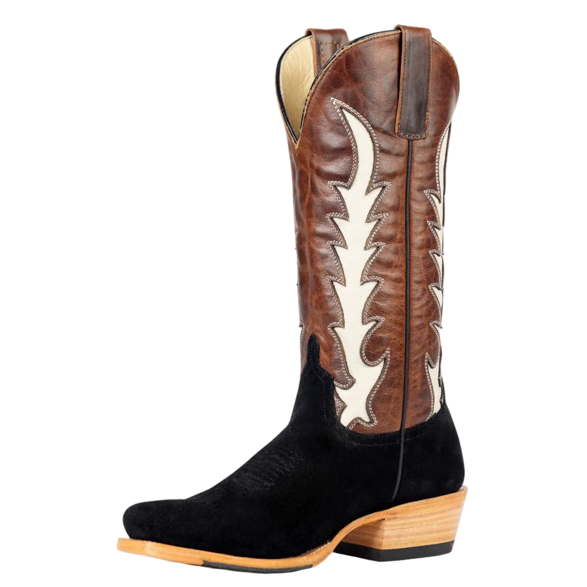 Macie Bean Black Suede & Whiskey Ladies Boot