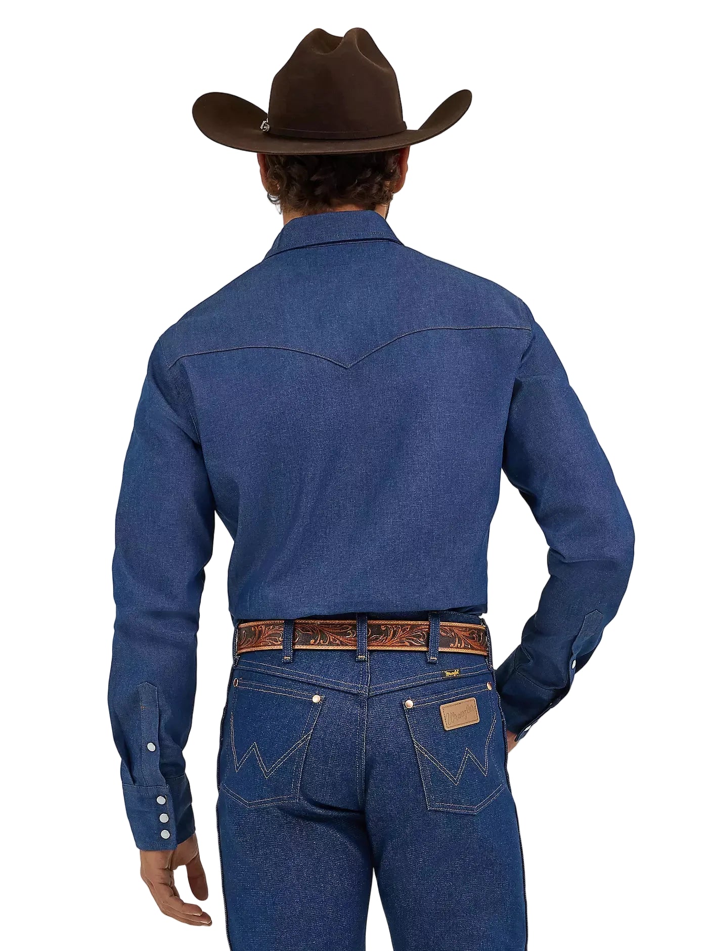 Wrangler Denim Western Snap Men's Work Shirt