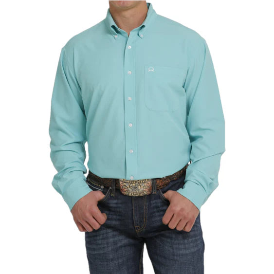 Cinch Turquoise Button Down Men's Shirt