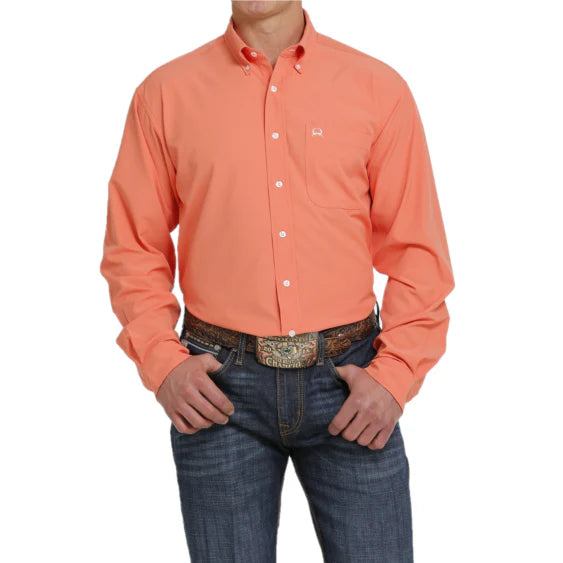 Cinch Coral Button Down Men's Shirt