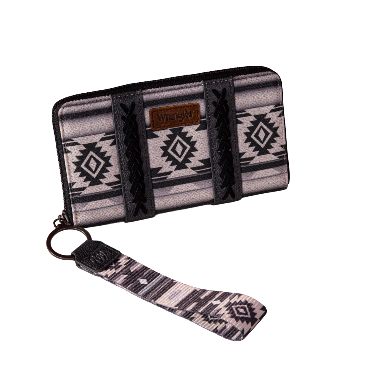 Montana West Wrangler Southwestern Art Print Wallet - Black