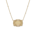 SpurWest Gold Mini Belt Buckle "Mama" Necklace