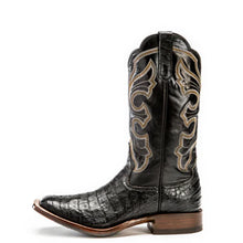 Load image into Gallery viewer, Rios of Mercedes Black Caiman Belly Men&#39;s Boot

