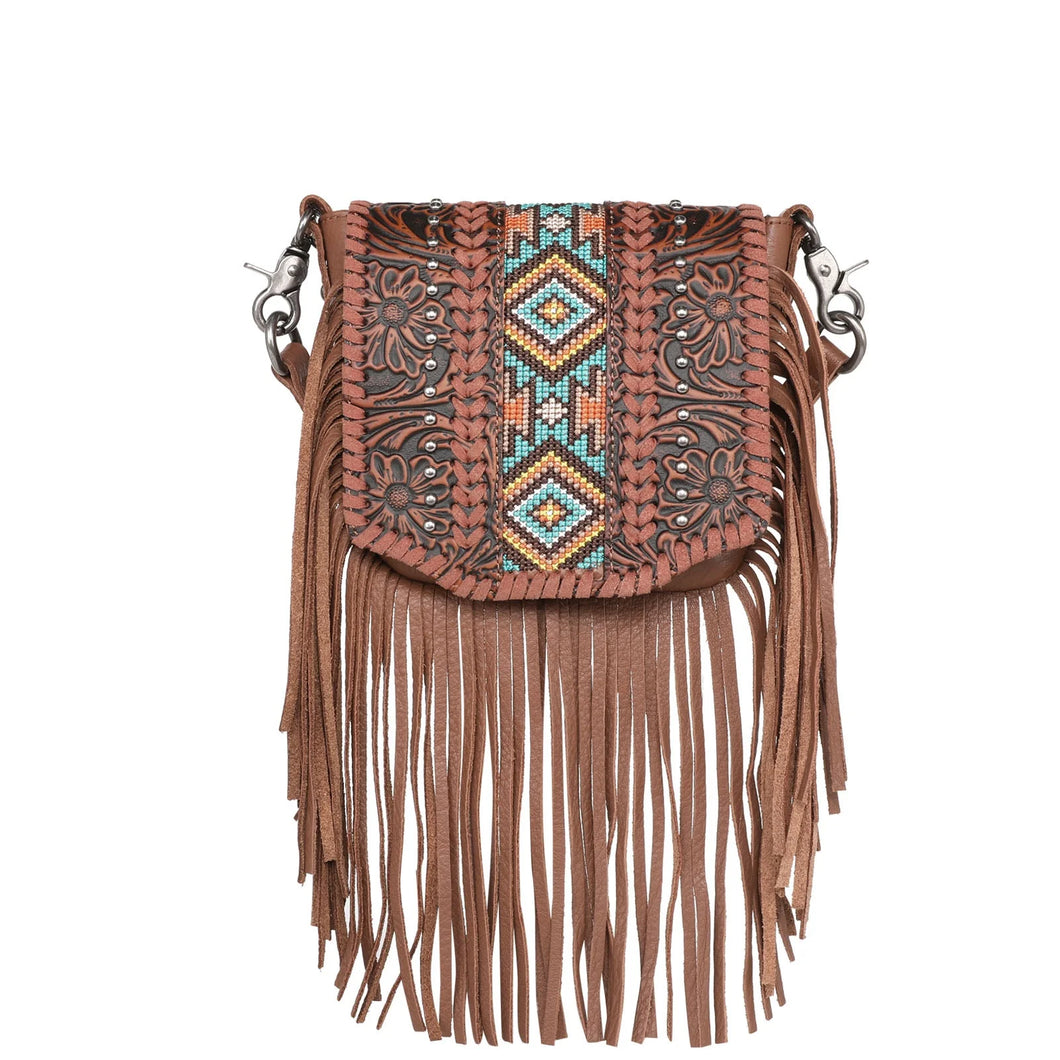 Montana West Tooled Fringe Crossbody