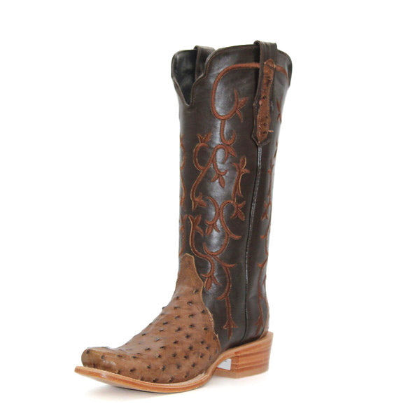 R. Watson Kango Tobacco Full Quill Ostrich Ladies Boot