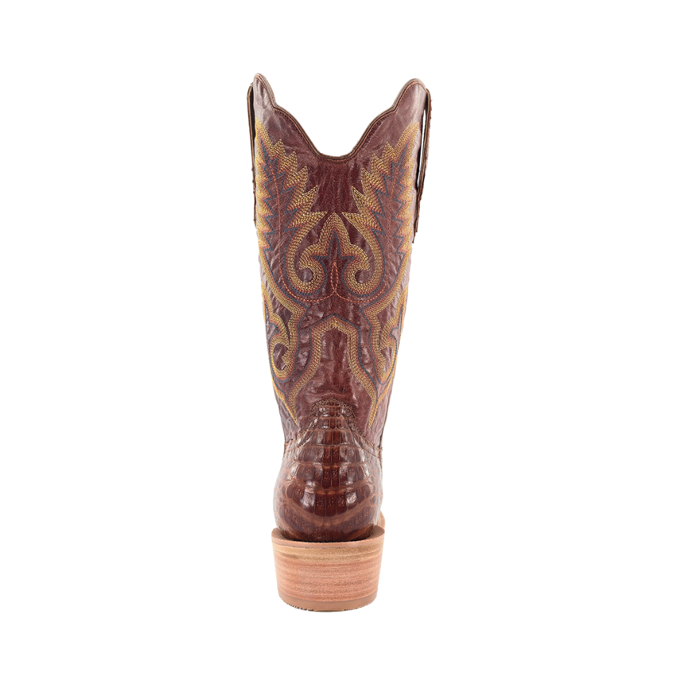 R. Watson Dark Cognac Caiman Belly Men's Boot