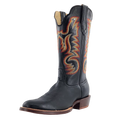 R. Watson Black Smooth Ostrich Boot