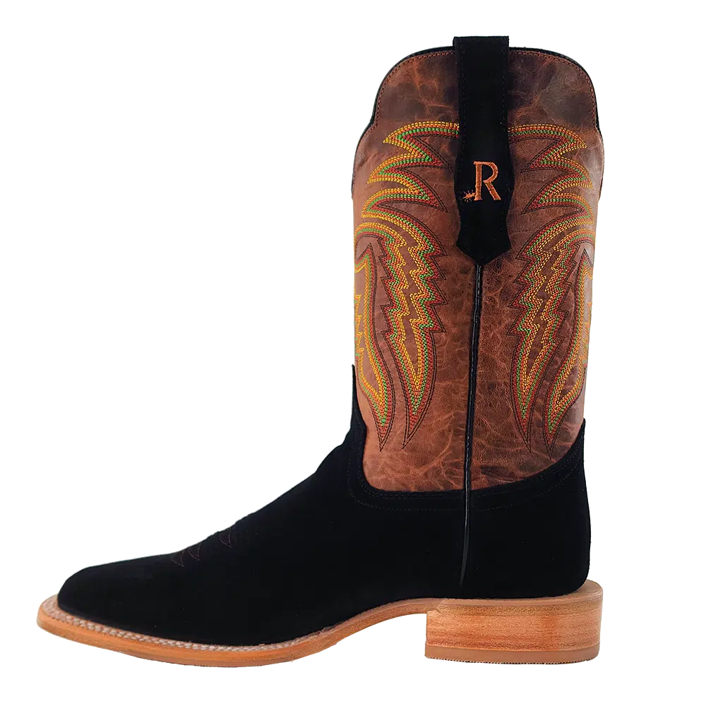 R. Watson Black Roughout Men's Boot
