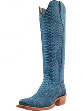 Load image into Gallery viewer, R. Watson Denim Python Ladies&#39; Boot
