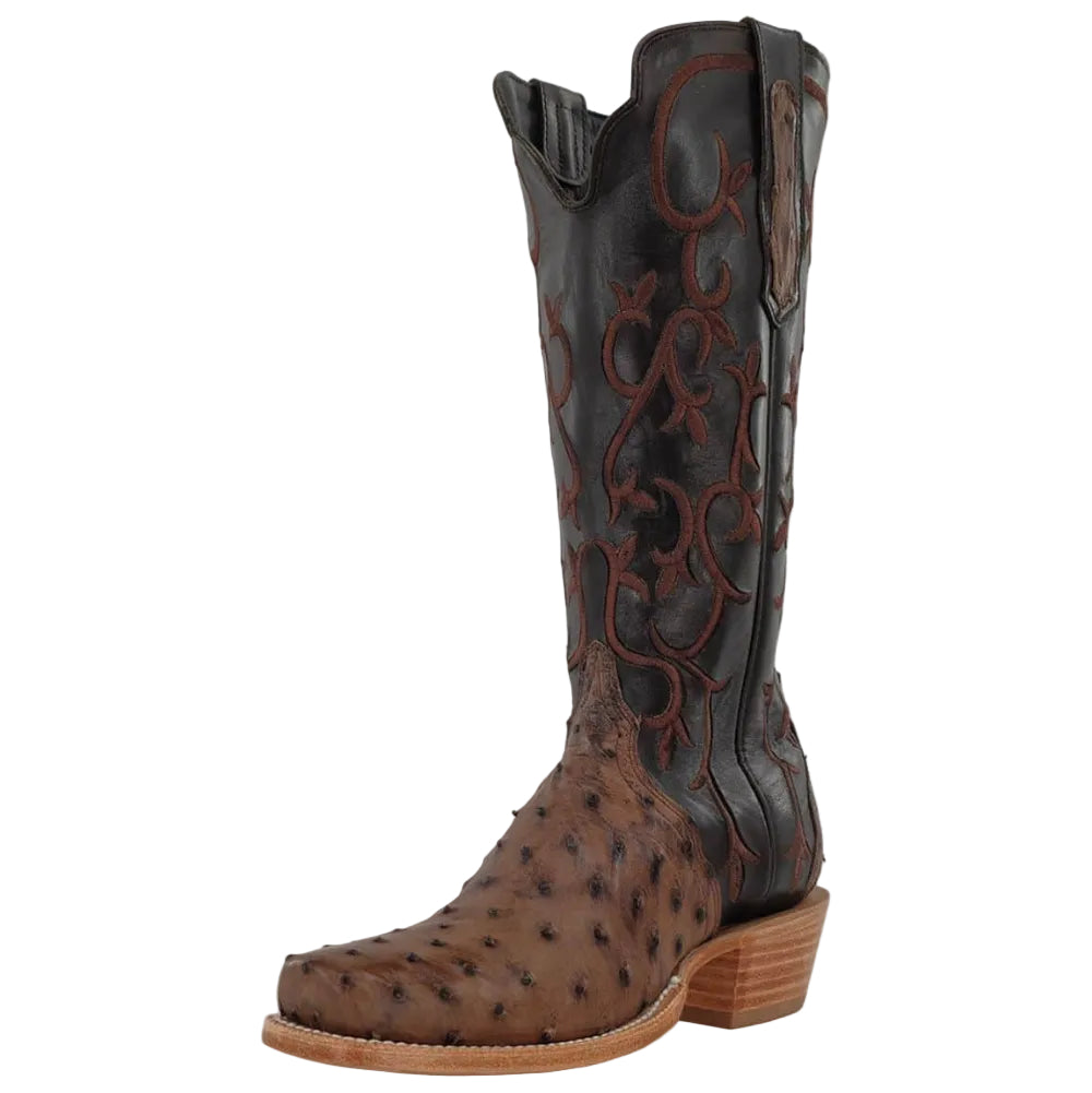 R. Watson Kango Tobacco Full Quill Ostrich Ladies Boot
