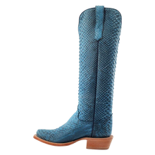 Load image into Gallery viewer, R. Watson Denim Python Ladies&#39; Boot
