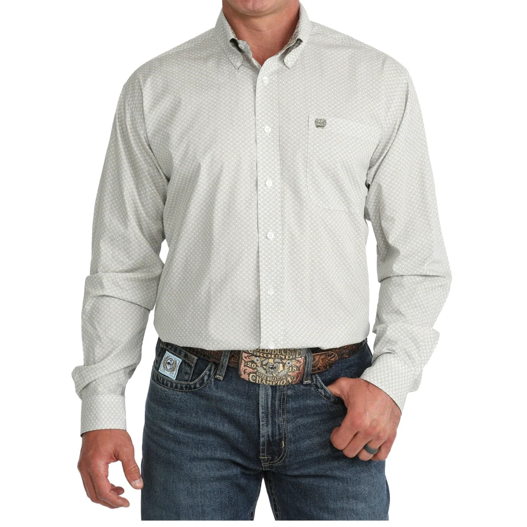 Cinch Classic Fit Olive Green Men's Button Down Shirt