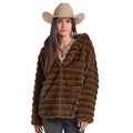 Panhandle Panelled Faux Fur Ladies' Coat