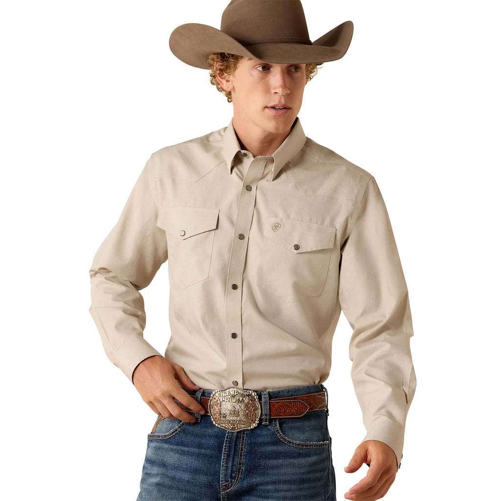 Ariat Wrinkle Free Oxford Fitted Men's Snap Shirt