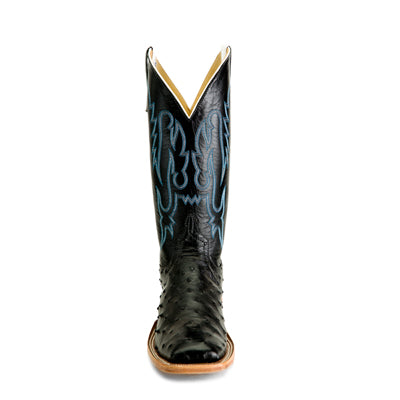 Anderson Bean Black Full Quill Ostrich Men's Boot