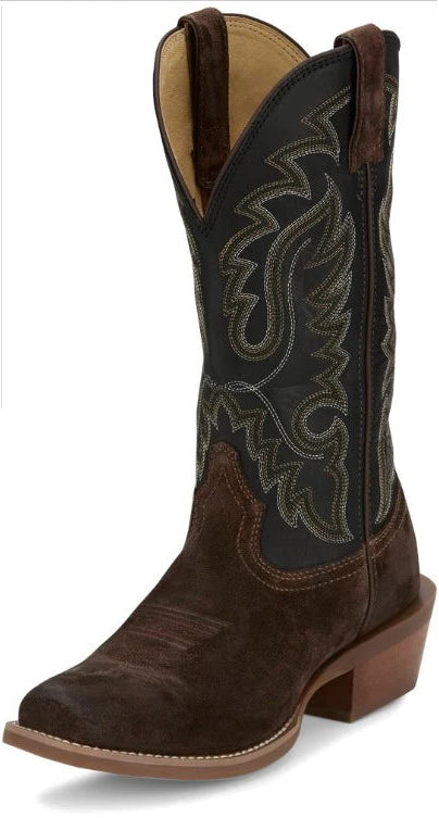 Justin Frontier Cowboy Roughout Men's Boot