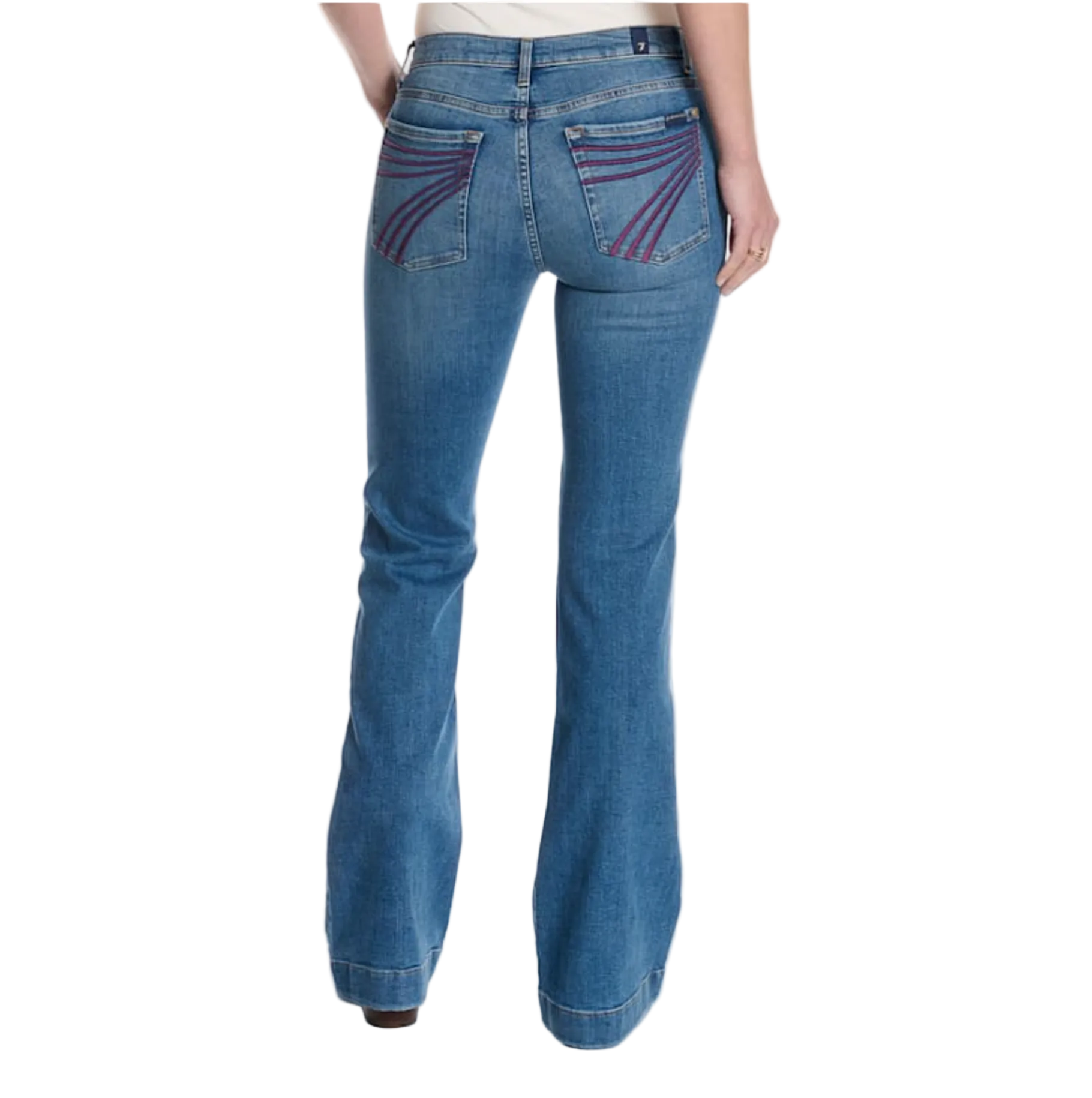 7 For All Mankind Women's Dojo Medium Wash Bootcut 36" Jeans