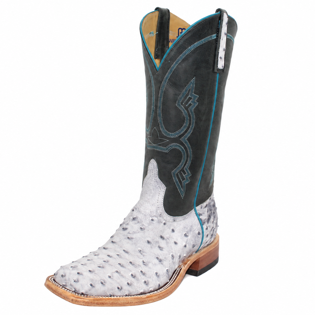 Anderson Bean Exclusive White Brucciato Full Quill  Men's Boot